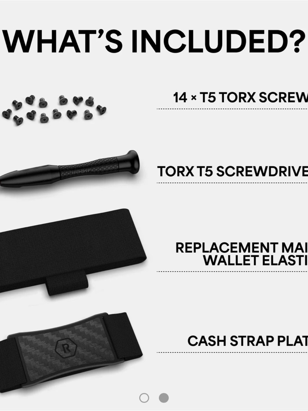 RIDGE WALLET | 2.0 BLACK CARBON FIBER 3K, CASH STRAP (DIY-KIT)